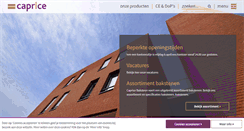 Desktop Screenshot of capricebaksteen.nl